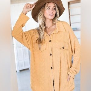 Bucketlist - Textured Knit Oversized Shacket